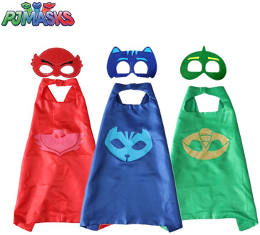 PJ Masks Children Mask Cloak Cosplay Half Face Mask Funny Halloween Party Decor Mask Superhero Anime Figure Masks Toy Kids Gift