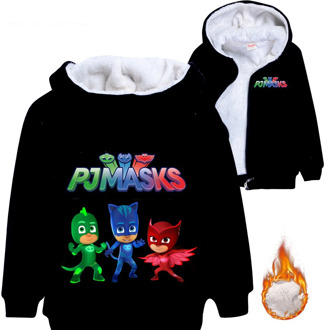 PJ MASKS Toddler Boy Winter Clothes 3-14 Year Old Jacket Thick Warm Children Cartoon Anime Figures Catboy Zipper Thick Coat