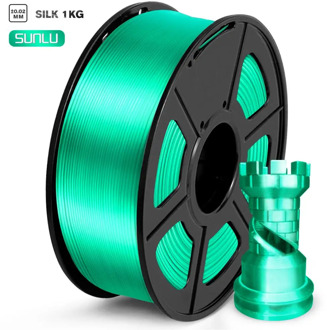 PLA Filament Silk 1kg Green Color Silk Texture Diameter 1.75mm Tolerance 0.02mm High Toughness FDM 3D Printer Printing Material