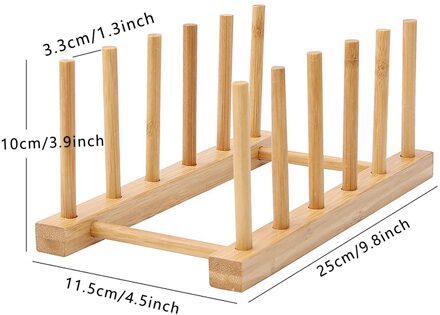 Plaat Drogen Drain Stand Opslag Plank Bamboe Schotel Houder Rack Servies Aanrecht Aanrecht Organizer Gadgets # G30