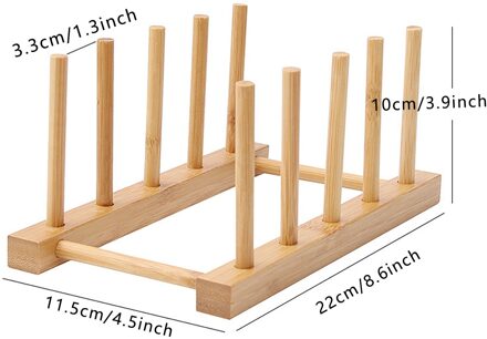 Plaat Drogen Drain Stand Opslag Plank Bamboe Schotel Houder Rack Servies Aanrecht Aanrecht Organizer Gadgets # G30