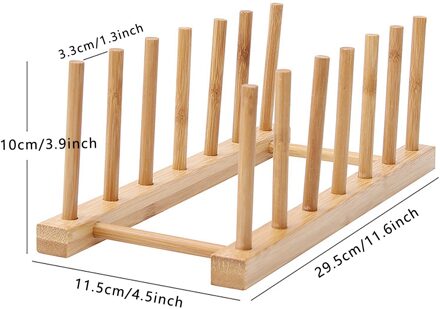 Plaat Drogen Drain Stand Opslag Plank Bamboe Schotel Houder Rack Servies Aanrecht Aanrecht Organizer Gadgets # G30