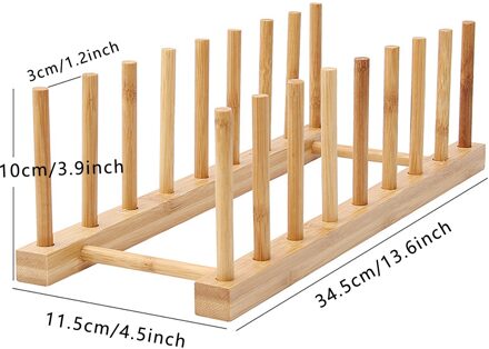 Plaat Drogen Drain Stand Opslag Plank Bamboe Schotel Houder Rack Servies Aanrecht Aanrecht Organizer Gadgets # G30