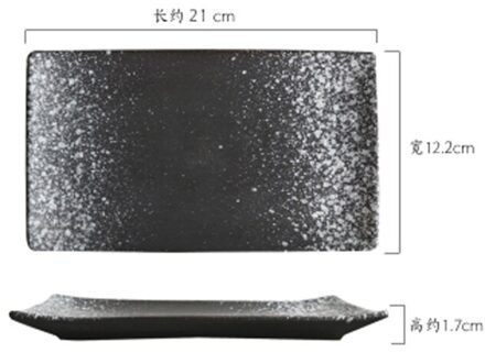 Plaat Grote Size Vlakke Plaat Mooie Servies Creatieve Grote Rechthoekige Plaat Japanse Keramische Plaat Sushi B