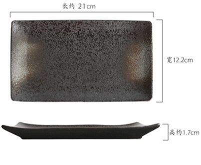 Plaat Grote Size Vlakke Plaat Mooie Servies Creatieve Grote Rechthoekige Plaat Japanse Keramische Plaat Sushi