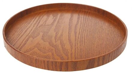 Plaat Houten Thee Accessoires Bakkerij Dienblad Keuken Gereedschap Fruit Ronde Gerechten Schotel Voedsel Natuurlijke Retro Thee Lade 3 Maten 27cm