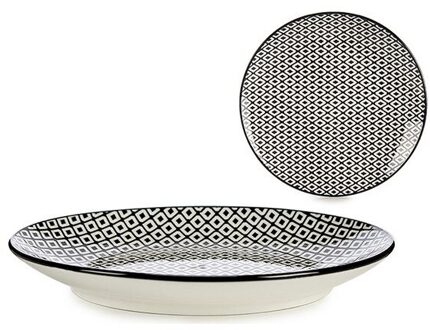 Plaat Zwart Porselein Ø 20 Cm
