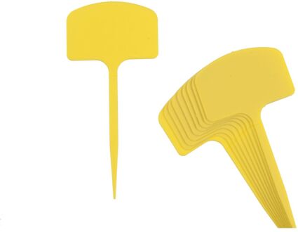 Plaatetiketten kunststof H12,5cm set a 10 stuks Geel