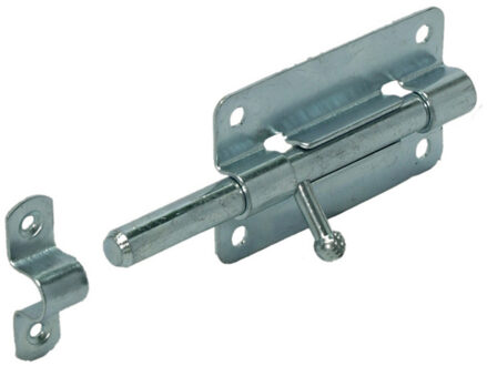 Plaatgrendels / heksluitingen staal verzinkt - 1x - 8 x 5 cm - vergrendelen van tuinhekken en poort