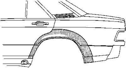Plaatwerkdeel .190 W201 83-.wielschrechts A.