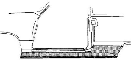 PLAATWERKDEEL Dorpel 2-deurs L