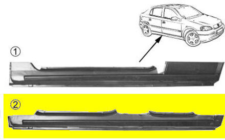 PLAATWERKDEEL Dorpel 4,5D LINKS