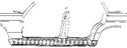 Plaatwerkdeel Edes 123 76-.dorpel 4-drs