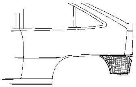 Plaatwerkdeel Kadett E 84- Achschpl (1) 3731134