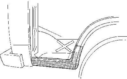 Plaatwerkdeel Lt Transporter 75- Dorpel