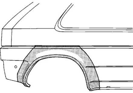 PLAATWERKDEEL Wielrand Achter R 2-deurs