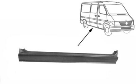 PLAATWERKDEEL Zijpaneel onder Laaddeur