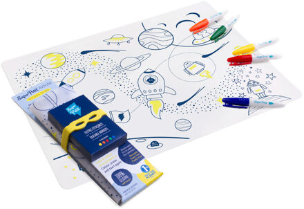 Placemat De ruimte siliconen placemat om in te kleuren | SuperPetit