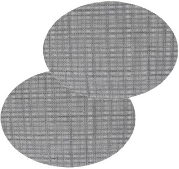 Placemat Maoli - Set van 12x stuks - ovaal - taupe - 48 x 35 cm - kunststof - onderlegger