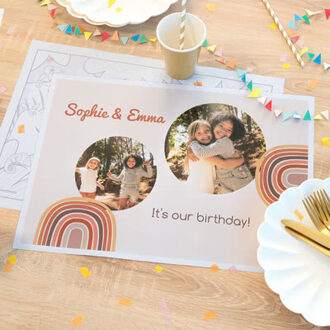 Placemat met kleurplaat Onder de zee - Set van 24