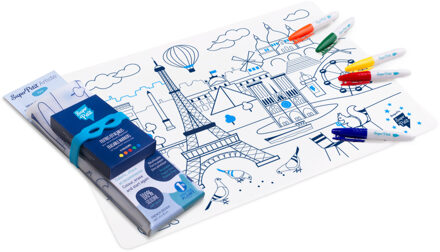 Placemat Parijs siliconen placemat om in te kleuren | SuperPetit