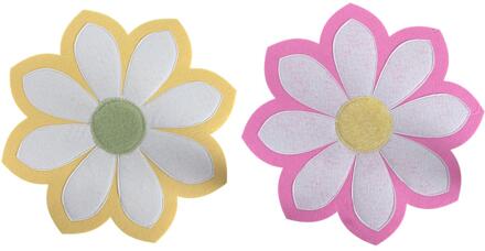 Placemat vilt bloem Ø32cm verschillende