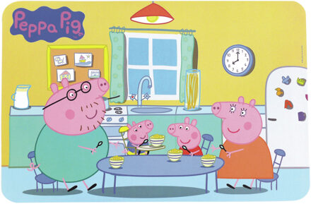 Placemat voor kinderen Peppa Pig 43 x 28 cm - Placemats Multikleur