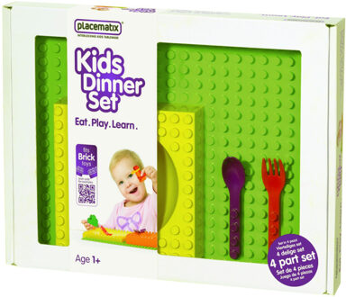 Placematix giftbox 4-delig groen/geel/rood/paars