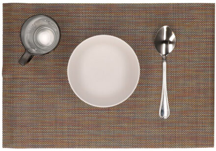 Placemats - 6x stuks - polyester - 45 x 30 cm - Placemats Multikleur