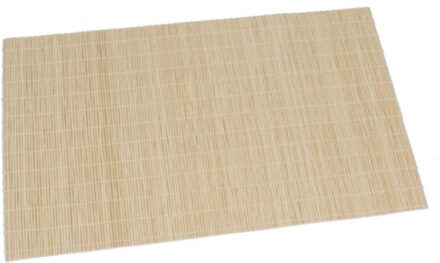 placemats Bamboe - 1x - 30 x 40 cm - naturel - gevlochten - Placemats Beige