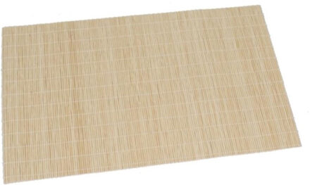 placemats Bamboe - 1x - 30 x 40 cm - naturel - gevlochten