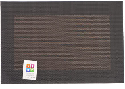Placemats Hampton - 1x - bruin - PVC - 30 x 45 cm
