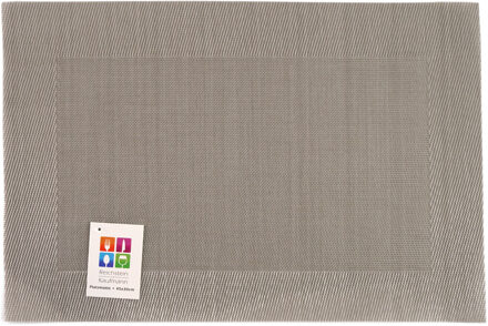 Placemats Hampton - 1x - taupe - PVC - 30 x 45 cm - Placemats