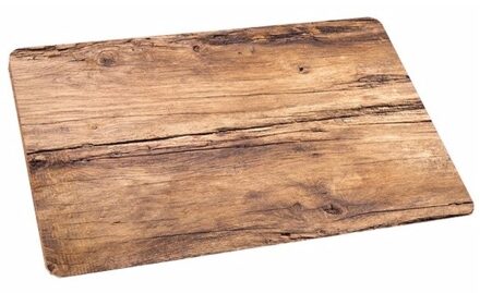 Placemats met eikenhoutprint ? kunststof ? 44 x 28,5 cm - Tafel dekken - onderleggers