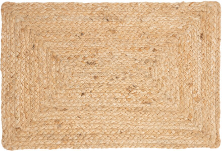 placemats Savannah - 1x - jute - 45 x 30 cm - naturel - gevlochten - Placemats Beige