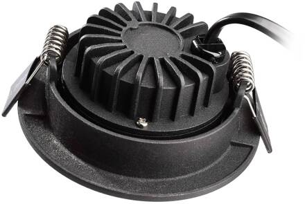 Plafond inbouwlamp Dione, IP44, 2.700 K, zwart, dimbaar