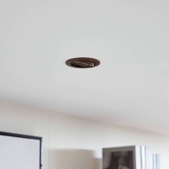 plafond inbouwlamp Fibur, brons, zink, Ø 8,2 cm, set van 3