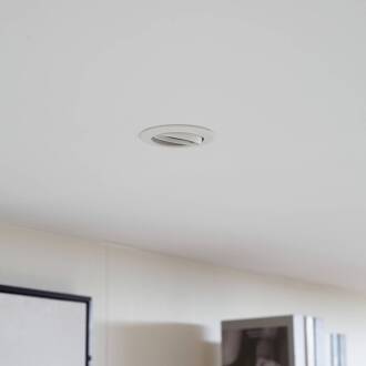 plafond inbouwlamp Fibur, wit, zink, Ø 8,2 cm, set van 3