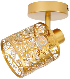 Plafond lamp Calathea - goud - metaal - bewerkt - E27 - interieur decoratie - binnen