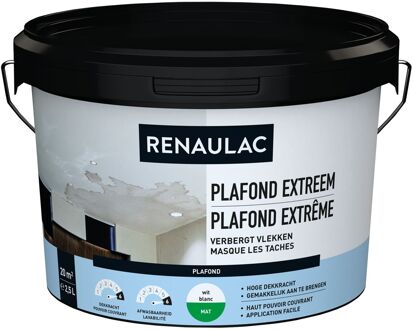 Plafond Muurverf - Extra Mat - Wit - 2,5l