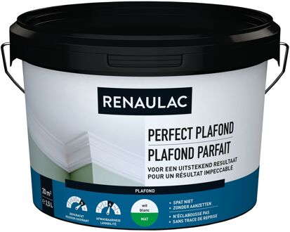 Plafond Muurverf - Mat - Wit - 2,5l