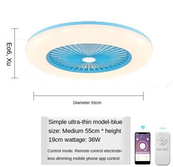 Plafond Ventilator Met Verlichting 180V-265V Led Licht Met App Mobiele Telefoon Controle Ondersteuning Bluetooth-verbinding Voor slaapkamer Woonkamer 3