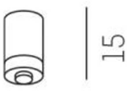 Plafondbevestiging voor Volare, 1,5cm wit