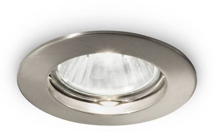 Plafondinbouwlamp Jazz, rond, GU10, nikkel geborsteld nikkel