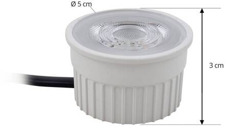 plafondinbouwspot Fibur met LED-module, beige, set van 10
