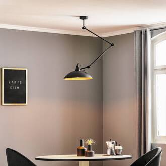 Plafondlamp 808 verstelbaar 1-lamp zwart/goud zwart, goud