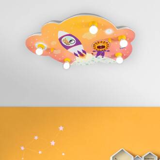 Plafondlamp afbeelding wolk Escape, oranje