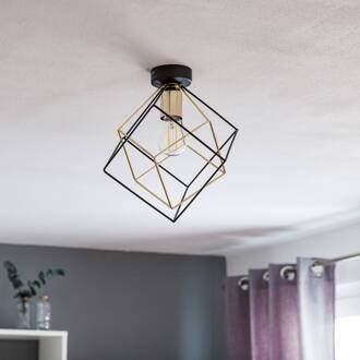 Plafondlamp Alambre 1-lamp, goud/zwart zwart, goud