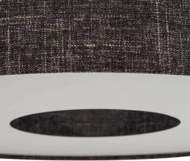 Plafondlamp Amarela M, zwart gemêleerd, textiel, E27
