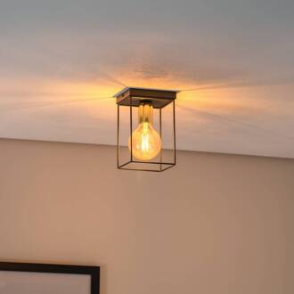 Plafondlamp Anna met metalen frame, 1-lamp zwart, goud